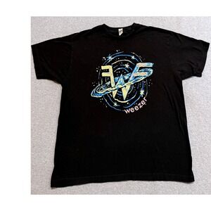 Weezer Voyage to the Blue Planet Tour T-Shirt Mens XL Black Graphic Band Tee